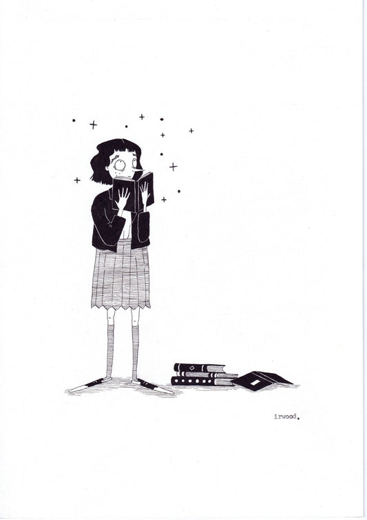 amadora + adelaide #8 - original ink + pen drawing