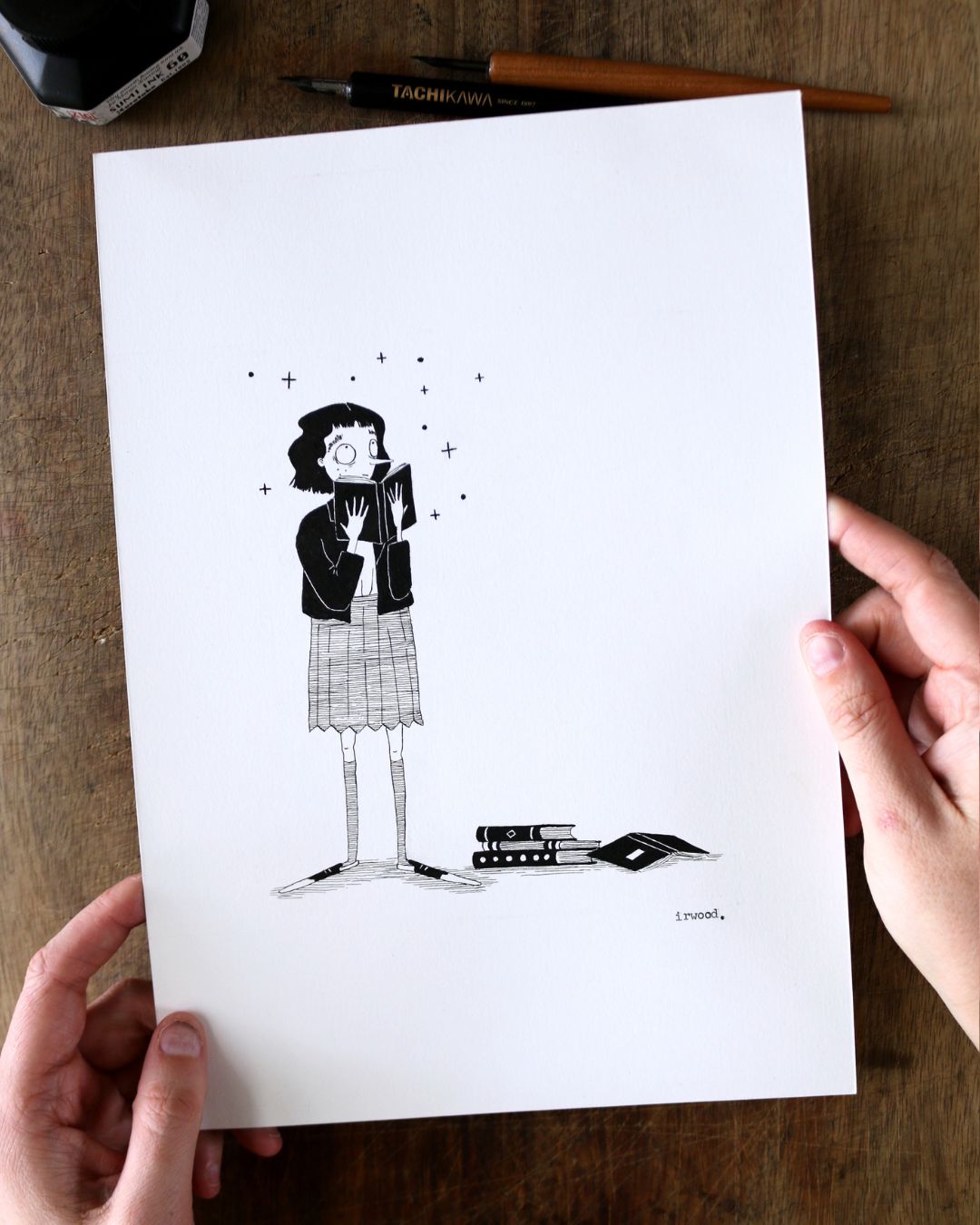 amadora + adelaide #8 - original ink + pen drawing