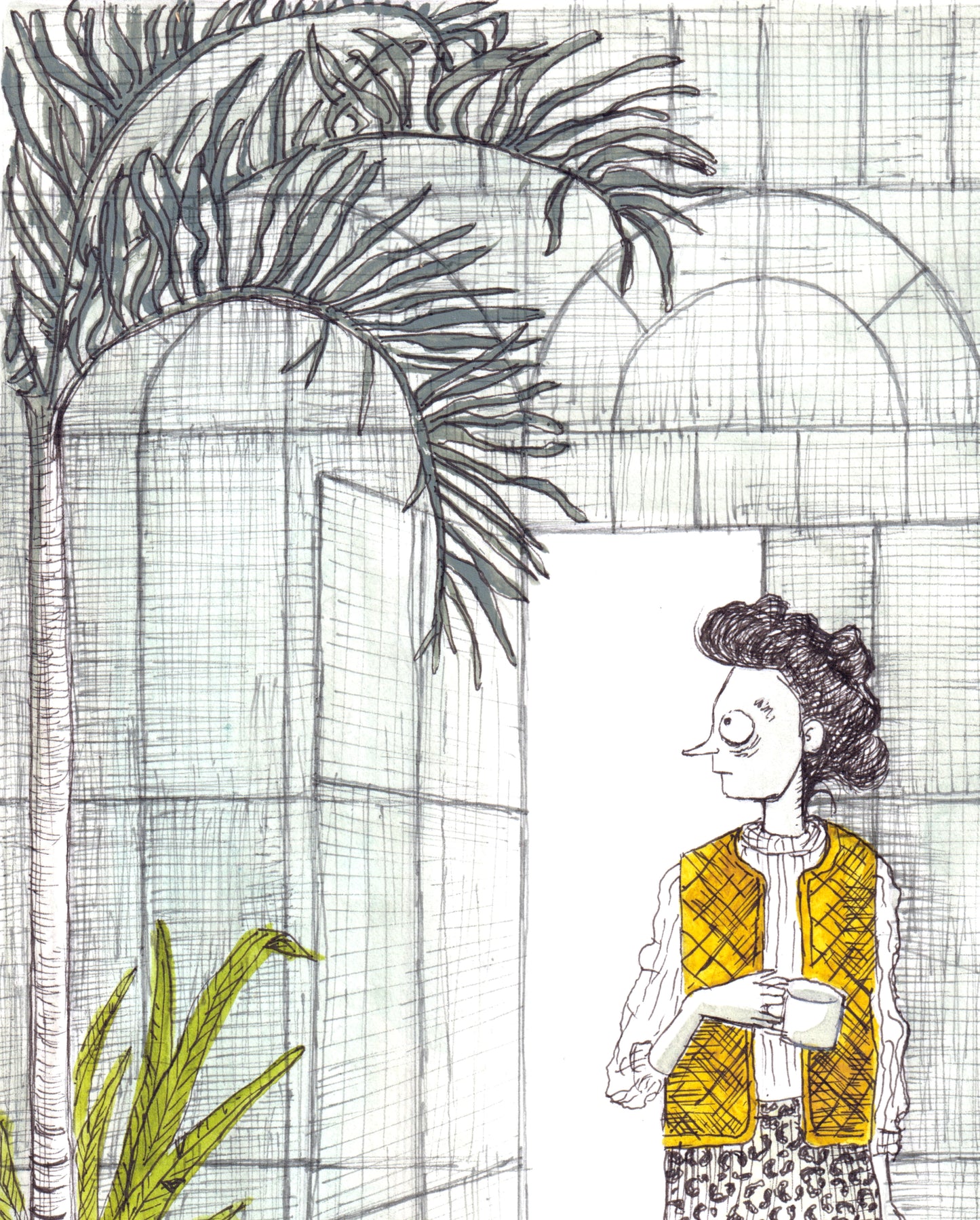 the green-scented vapours, the orchids decay