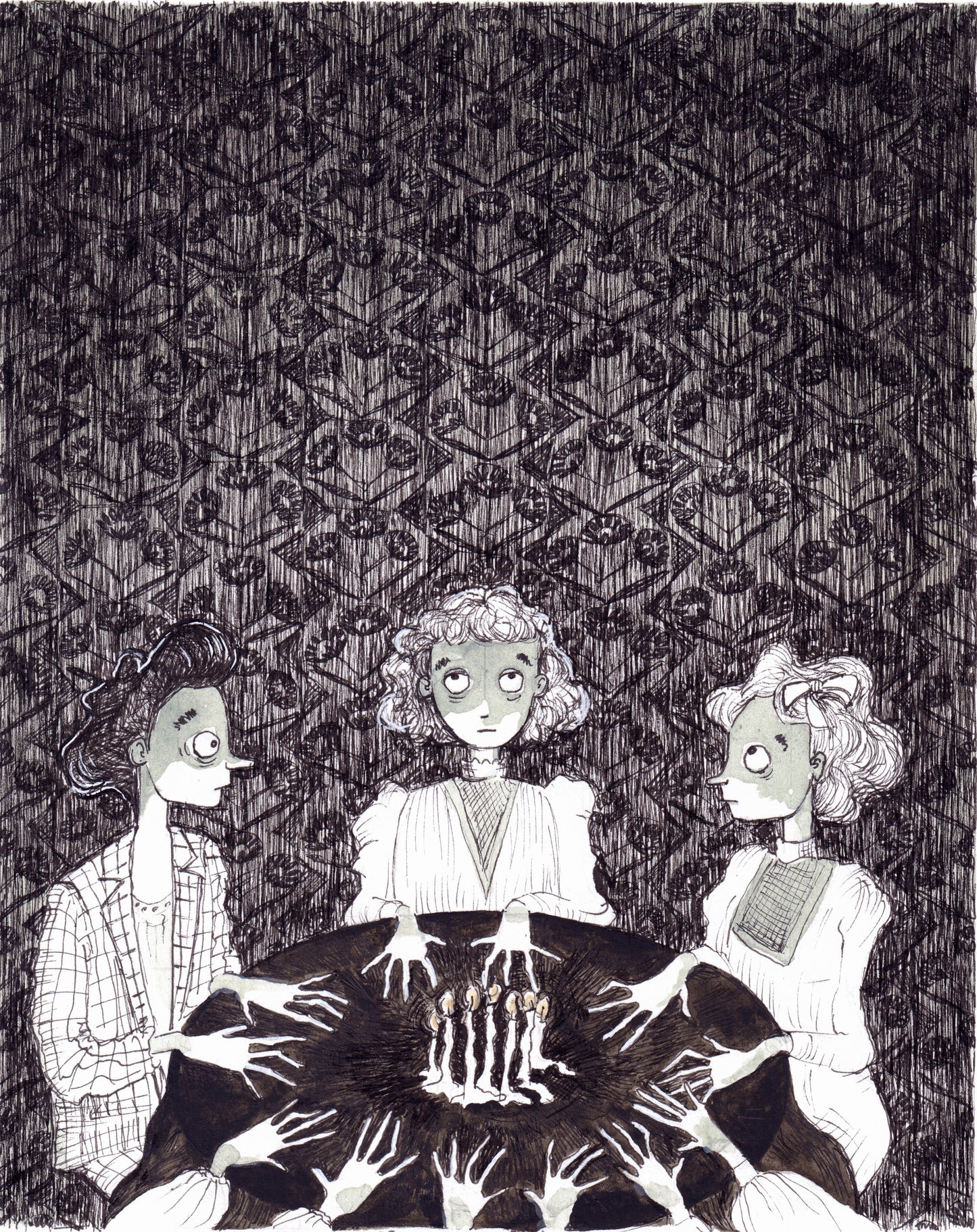 i went to a seance, the candles were lit