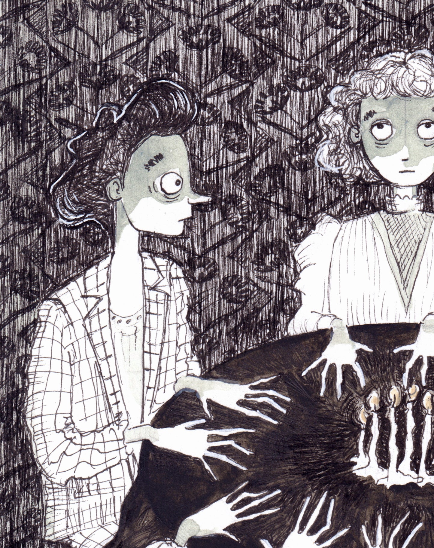 i went to a seance, the candles were lit