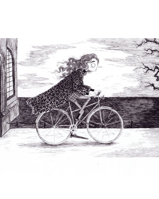 how elspeth met casper #2 - original pen + ink drawing