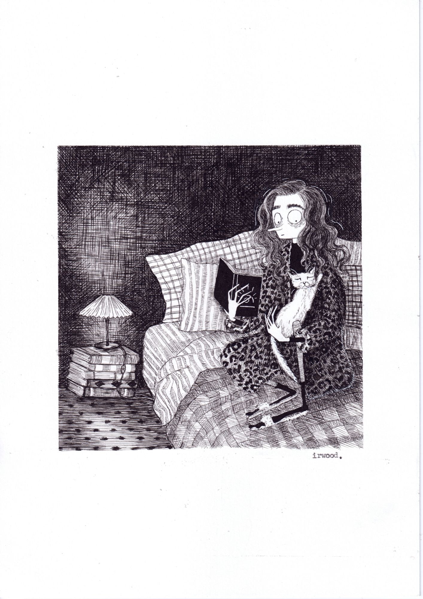 how elspeth met casper #4 - original pen + ink drawing