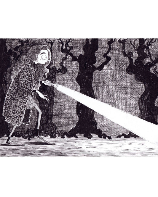 how elspeth met casper #3 - original pen + ink drawing