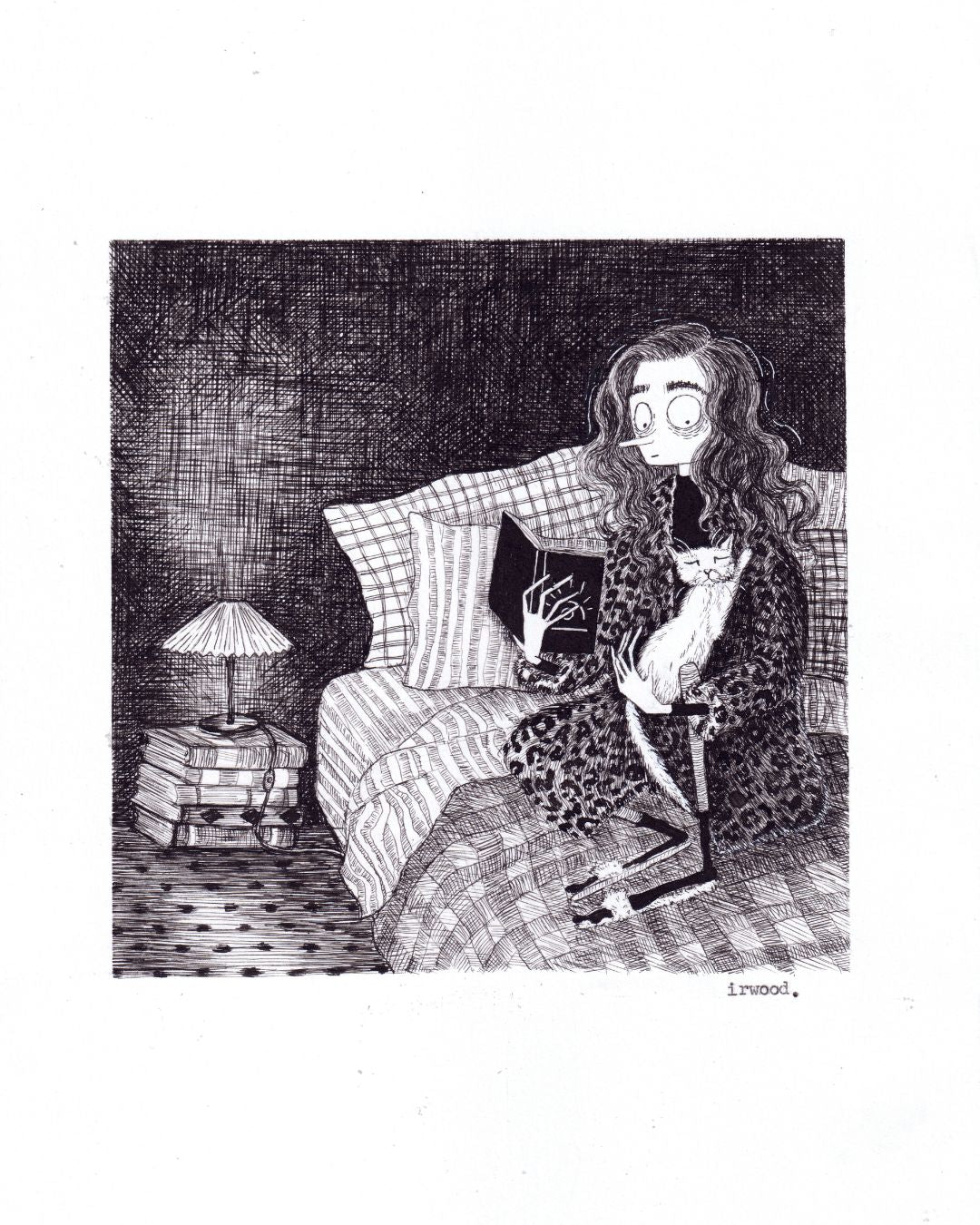 how elspeth met casper #4 - original pen + ink drawing
