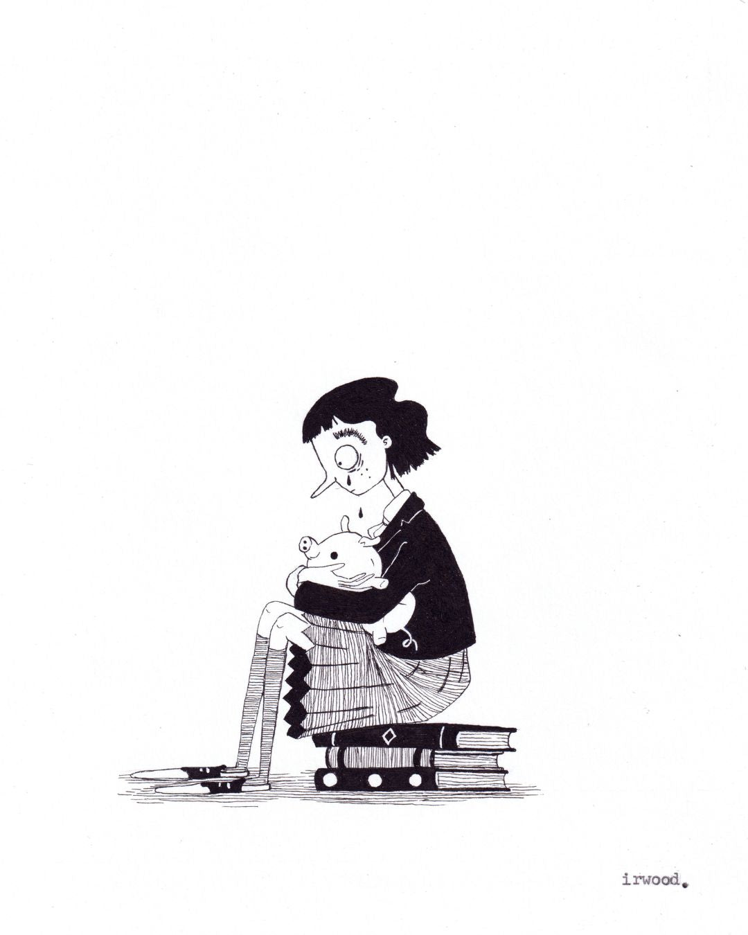amadora + adelaide #7 - original ink + pen drawing