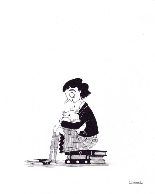 amadora + adelaide #7 - original ink + pen drawing