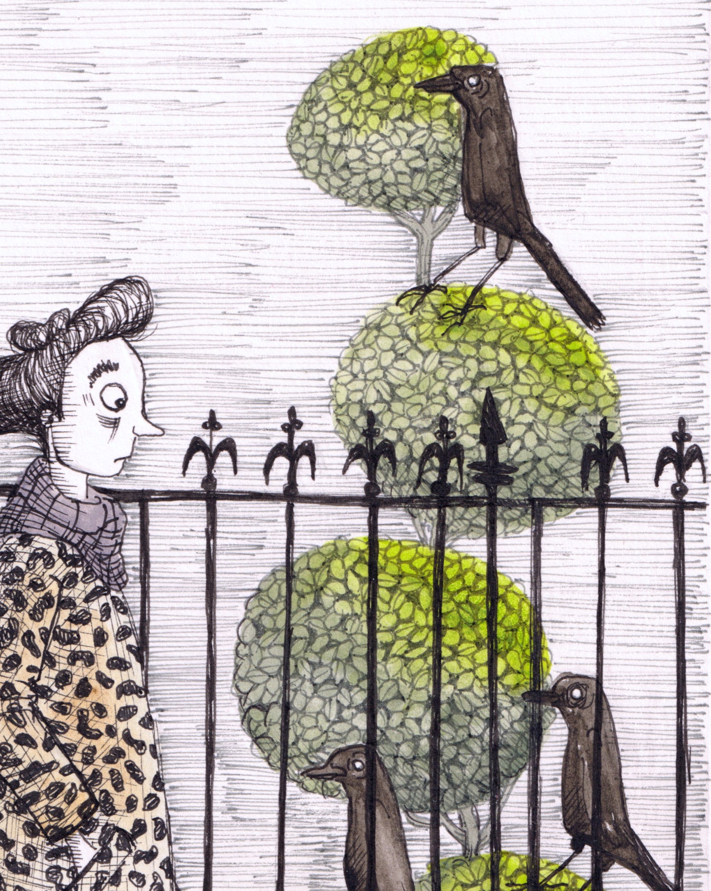 since i got back from hell the crows have not stopped staring