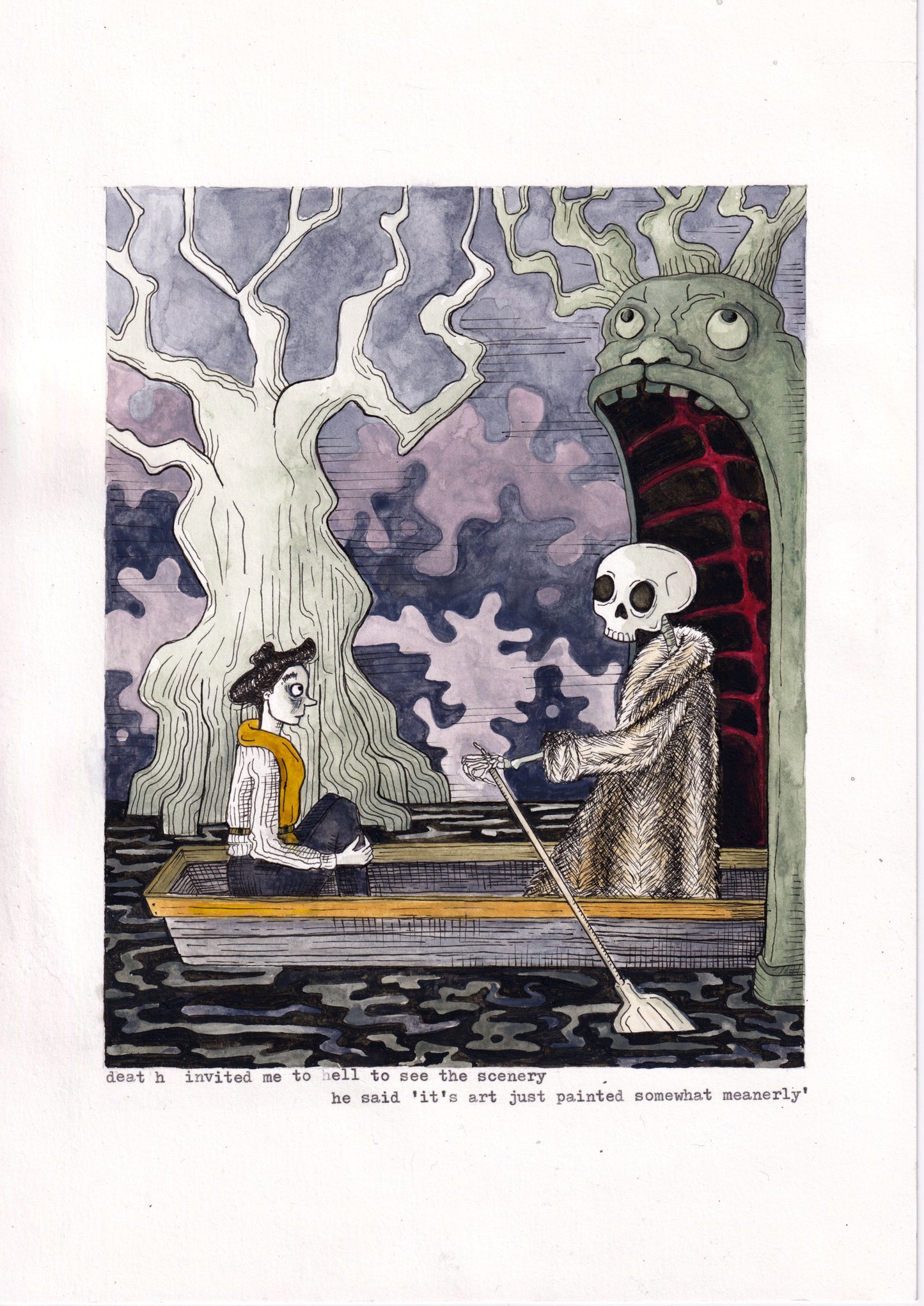 death invited me to hell to see the scenery