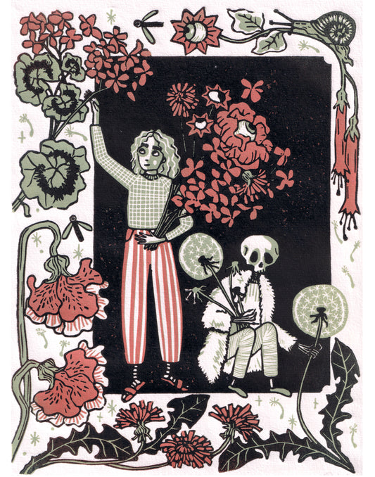 picking flowers in the garden of life + death