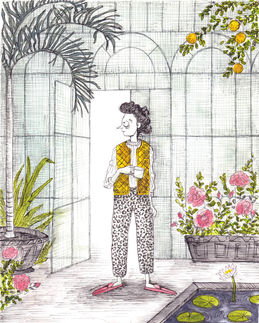 the green-scented vapours, the orchids decay