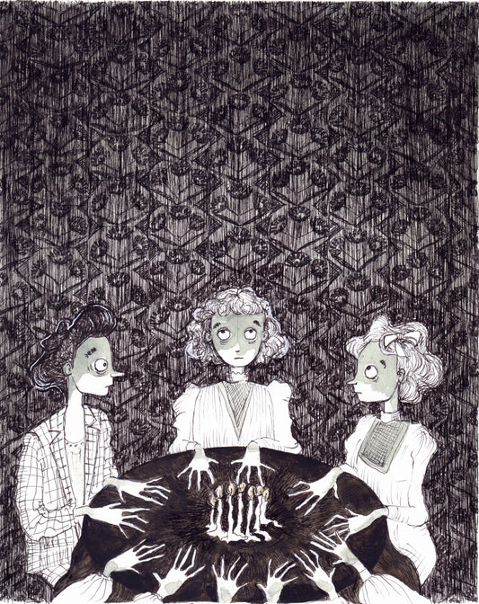 i went to a seance, the candles were lit